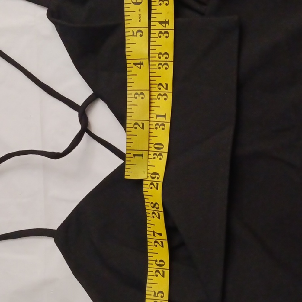Zara size medium women's black mini dress spaghetti criss-cross strap. - Picture 11 of 17